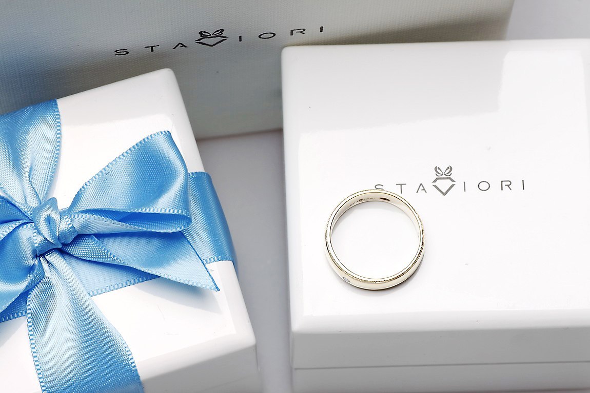 Emaga Złota obrączka OBD4079 - Diament